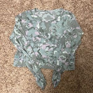 Camo Gymshark Long Sleeve Crop